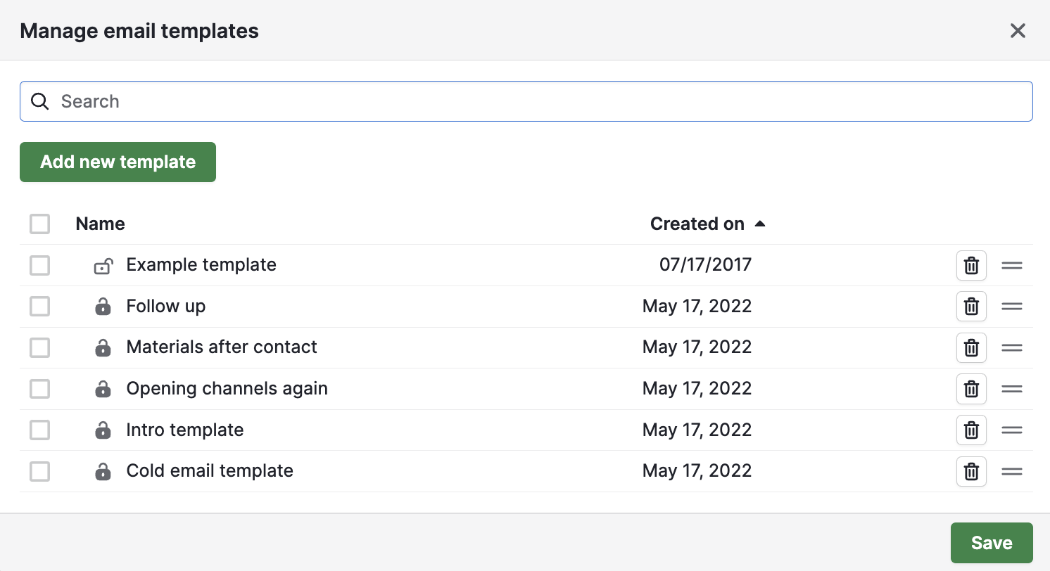 Email templates Knowledge Base Pipedrive